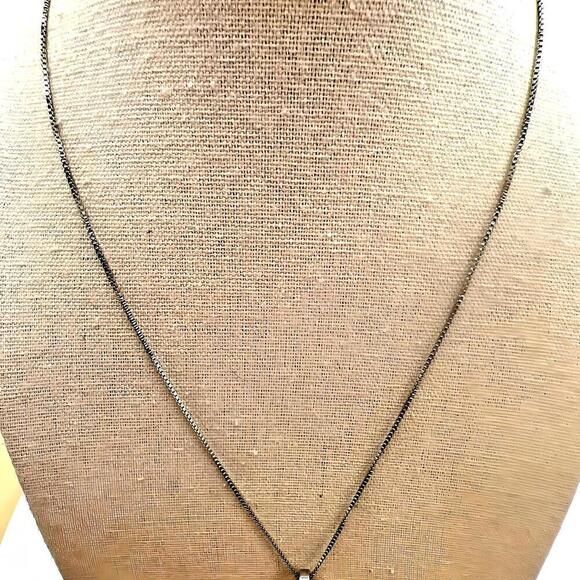 Elegant Purple Amethyst Stone & Blue Opal Pendant Necklace - Picture 5 of 9